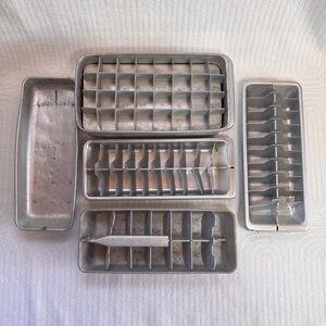 Vtg metal ice cube trays quick release double tray vintage Philco Frigidaire